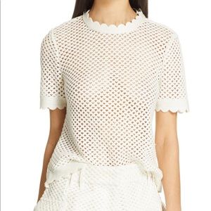 Self-Portrait Fishnet Crochet Lace Top/ SOOOOLD!